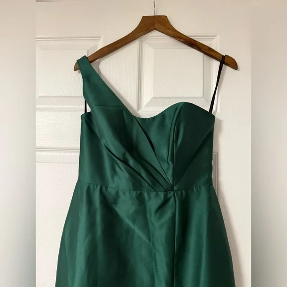ALFRED SUNG One-Shoulder Green Maxi Dress - Picture 5 of 10